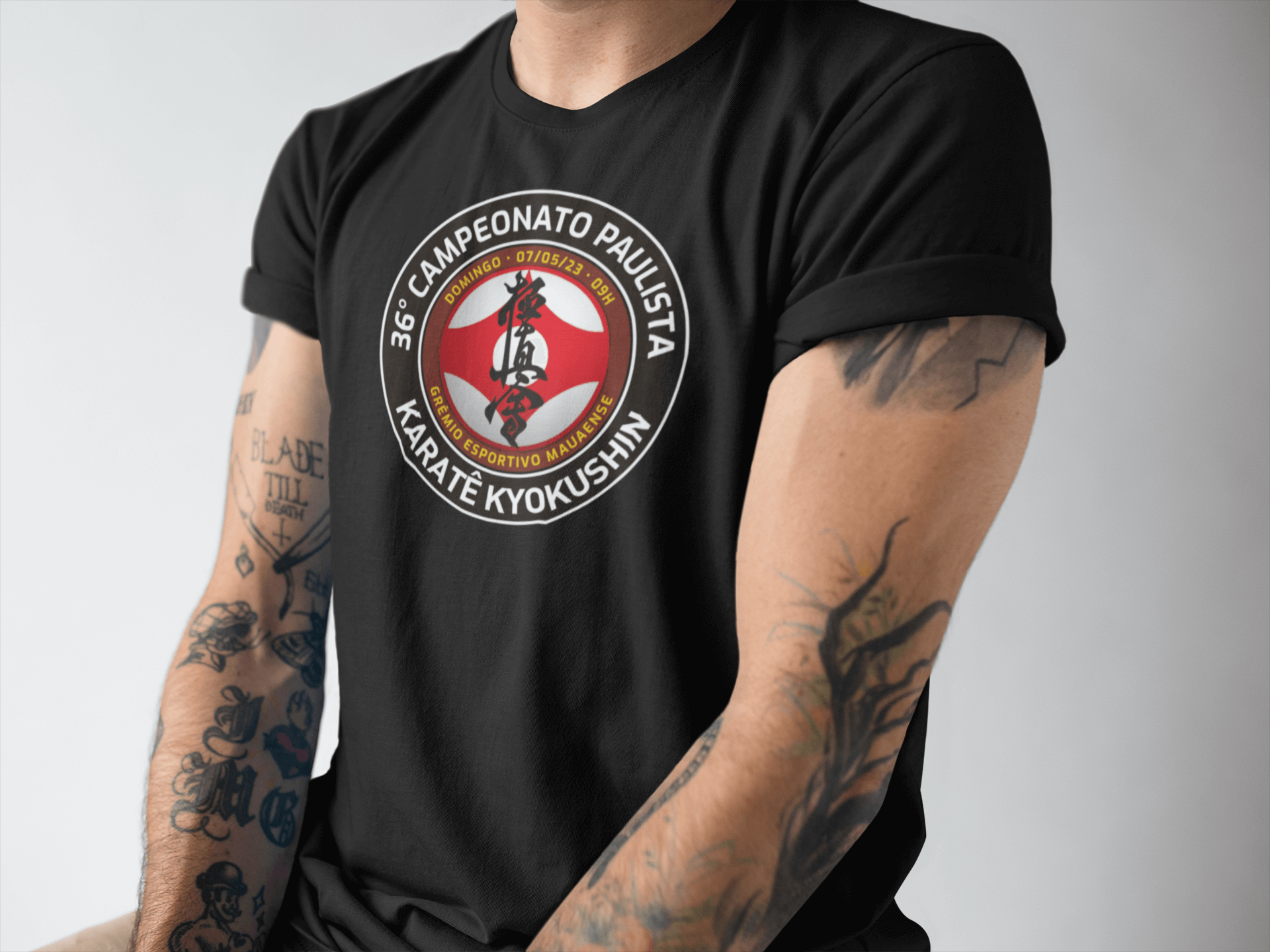 Camiseta Staff - 36° Campeonato Paulista  De Karatê Kyokushin (frente)