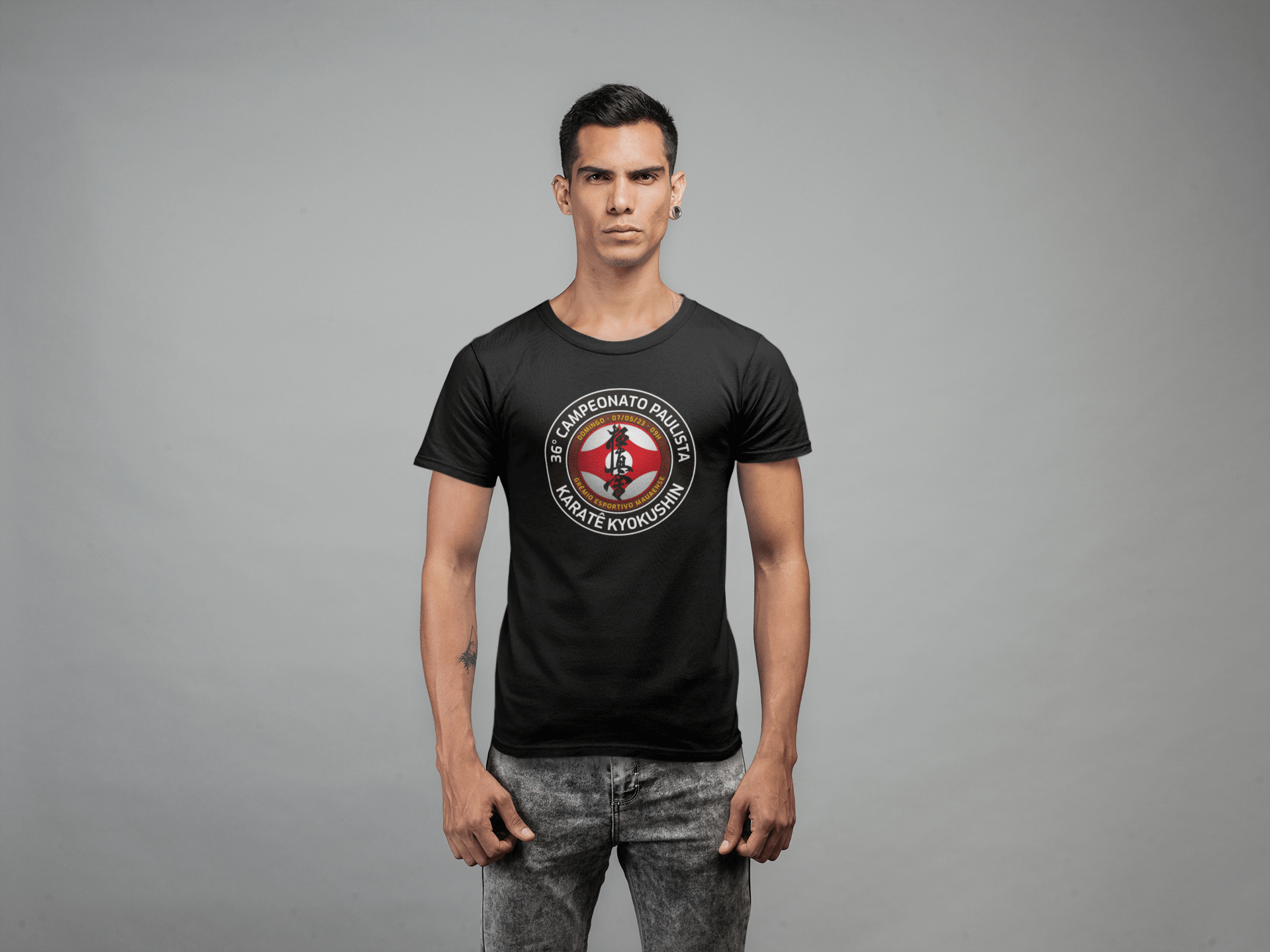 Camiseta Staff - 36° Campeonato Paulista  De Karatê Kyokushin (frente)